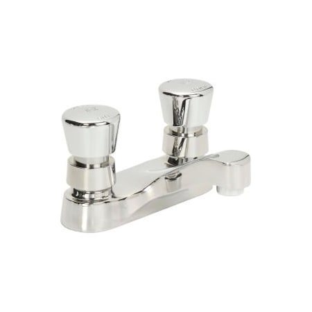 T&S Brass T&S B-0831-02VR Lavatory Metering Faucet, Deck Mount, 4" Centerset, 0.5 GPM, Push Buttons B-0831-02VR